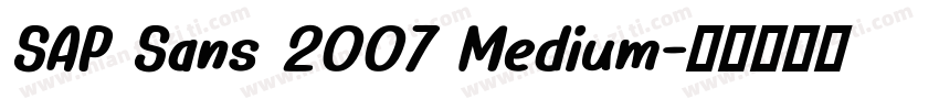 SAP Sans 2007 Medium字体转换